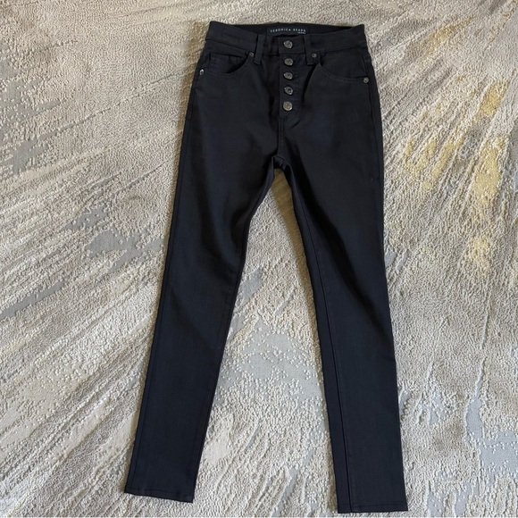 VERONICA BEARD Jeans Debbie Coated High Rise Skinny black crop high rise 25 / 0 - Picture 14 of 16
